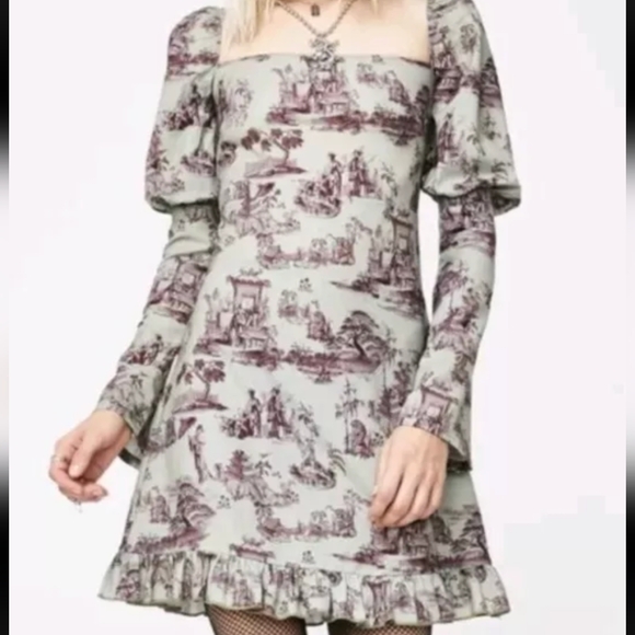 New Girl Order Dresses & Skirts - New Girl Order Wedgewood print dress, whimsigoth ,Y2K, size small